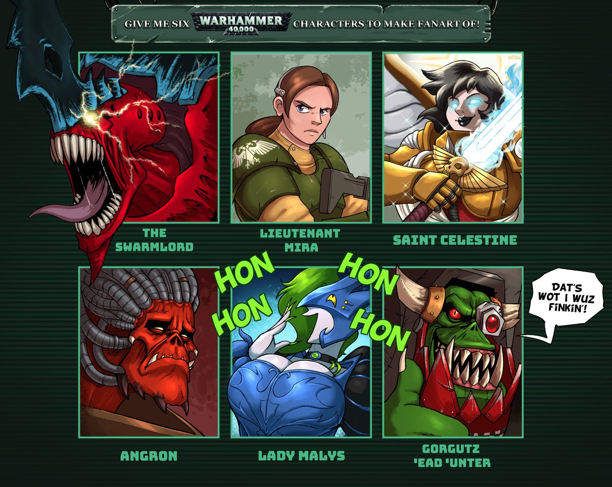 6 fanarts challenge from a year or two ago