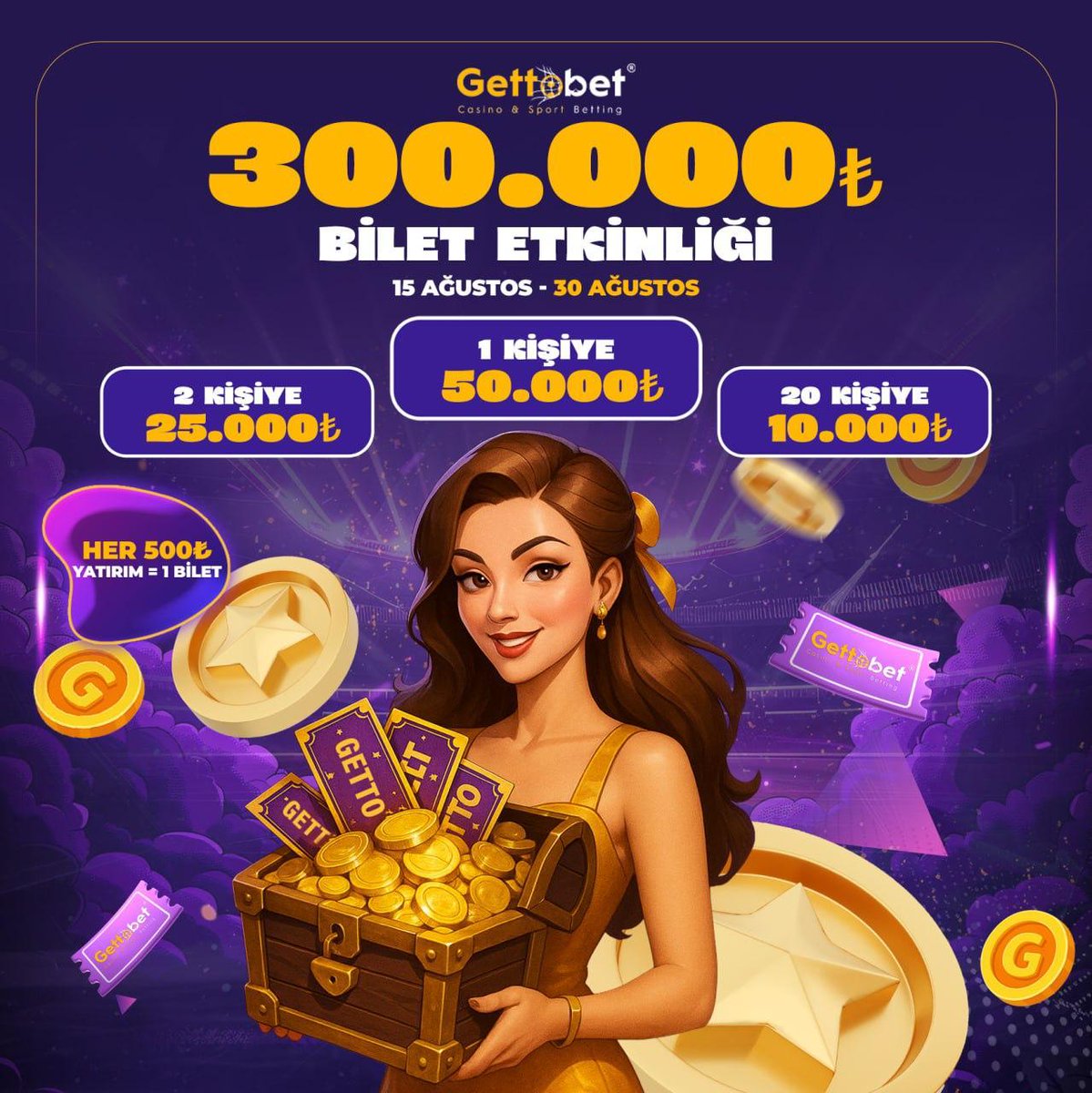 Gettobet Üyelerine Tam 300.000₺ Dağıtıyor! 

1 Kişiye 50.000₺
2 Kişiye 25.000₺
20 Kişiye 10.000₺

Gettobet Güncel Giriş Adresi: gettolink.net/gettososyalll