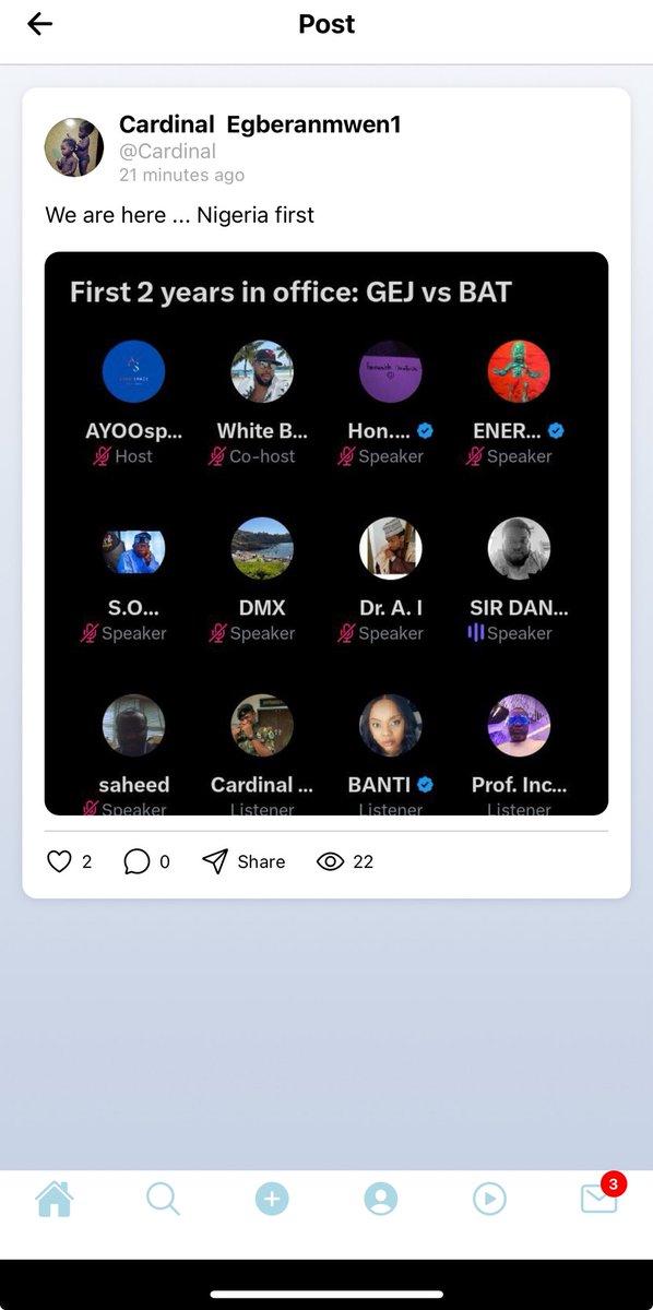 I see my ppl active 

The Debate 

<a href="/AYOOspace/">AYOOspace</a>