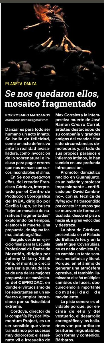 Planeta Danza. Francisco Córdova.⁦<a href="/DanzadanceOrg/">DANZADANCE ORG</a>⁩ ⁦<a href="/ortaquechel20/">Orlando Taquechel</a>⁩