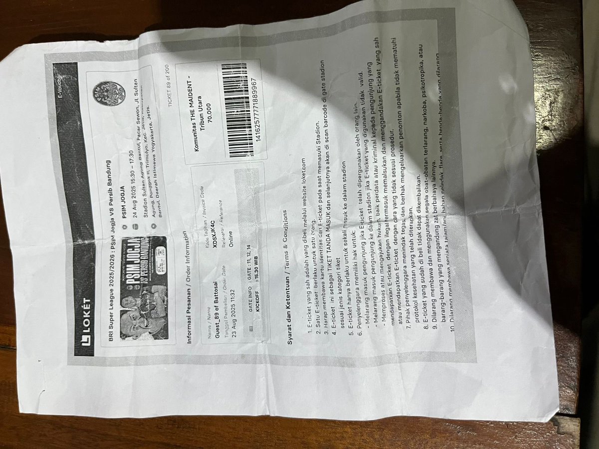 dapet dari dm ada juga yang nemuin orang bandung dapet dari laskar tersebut ✌🏻