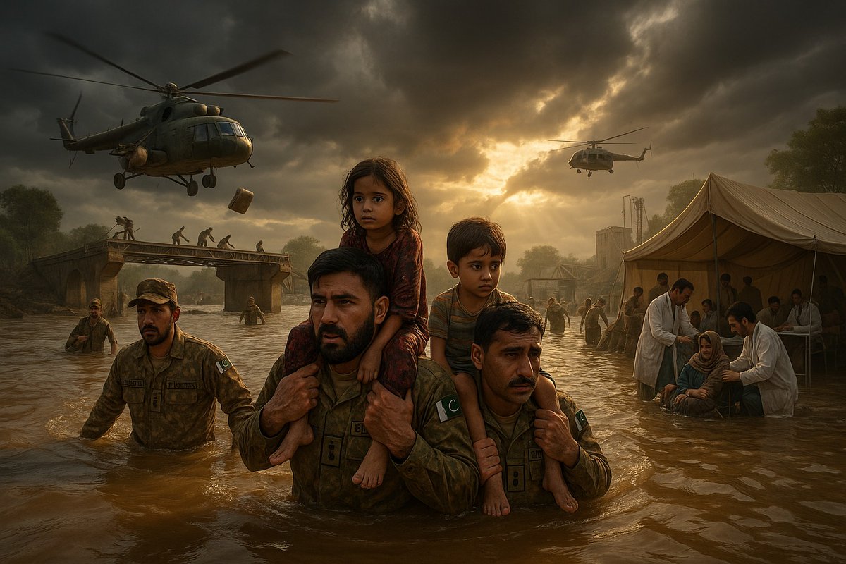 RayssaBaptista4's tweet photo. teamAsim

💚 They don’t just wear the uniform; they carry the nation’s hope. Salute to our soldiers helping flood victims day and night. #FIRSTPAKISTAN https://t.co/5gmfIAl7hf
