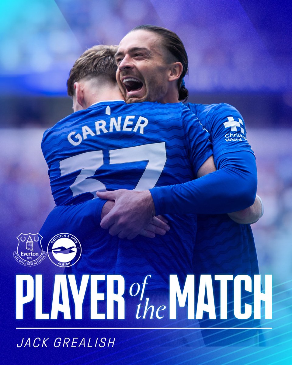 Two assists on his first start and home debut. ✨

Your #EVEBHA Player of the Match: Jack Grealish! 👏