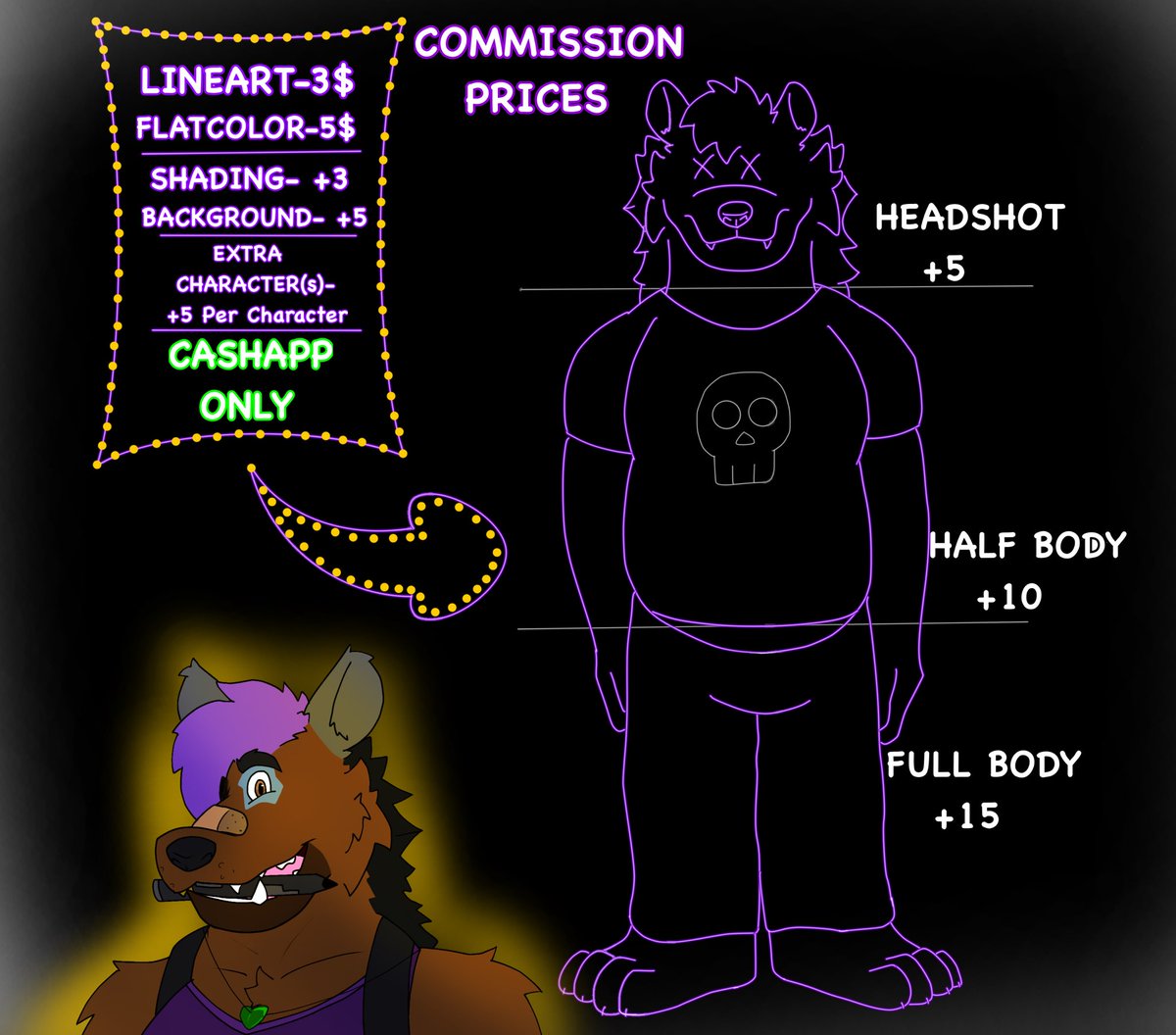 FINALLY FINISHED!

IM DOING ART COMM*SSIONS!!! 
Prices are below, if you’d like any more info about things DM me here or on Discord!

Also I’m not too good at deadlines but I shall make sure to get any commissions finished within a week or less! 

Any further questions Dm me