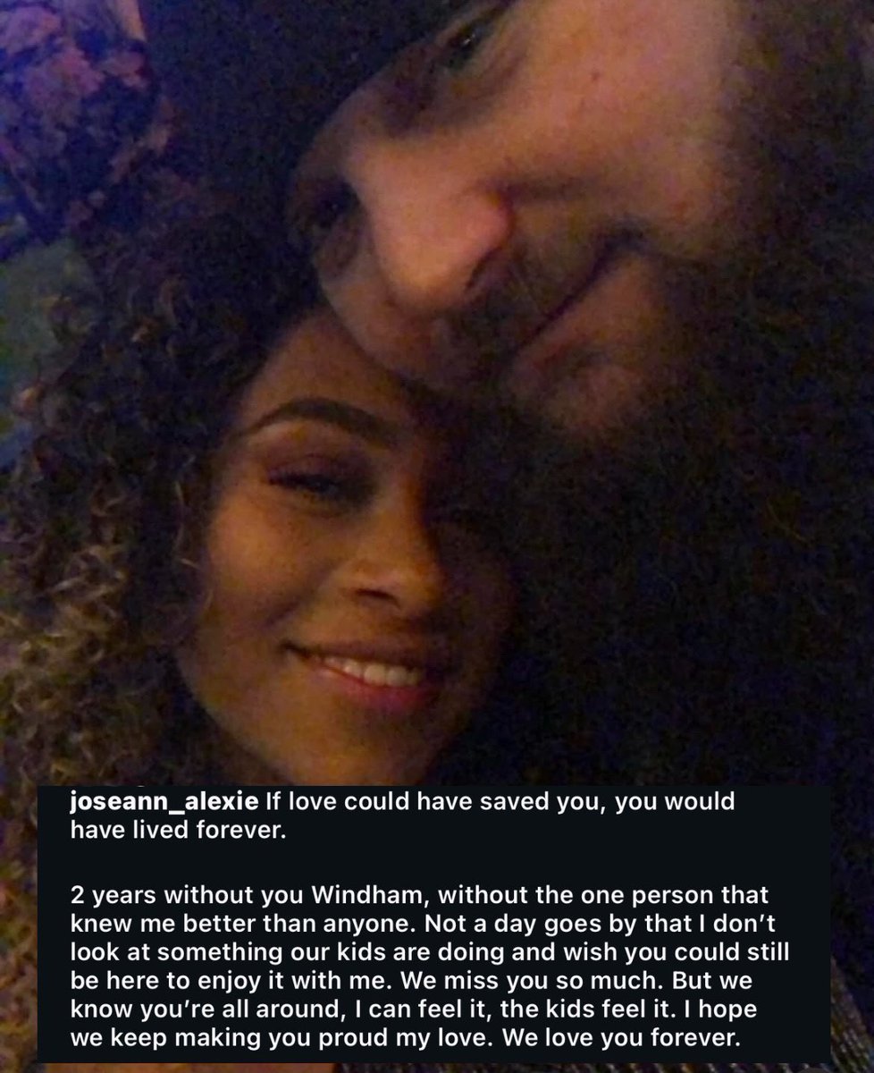 JoJo with a beautiful tribute to her Husband, Bray Wyatt. 🖤