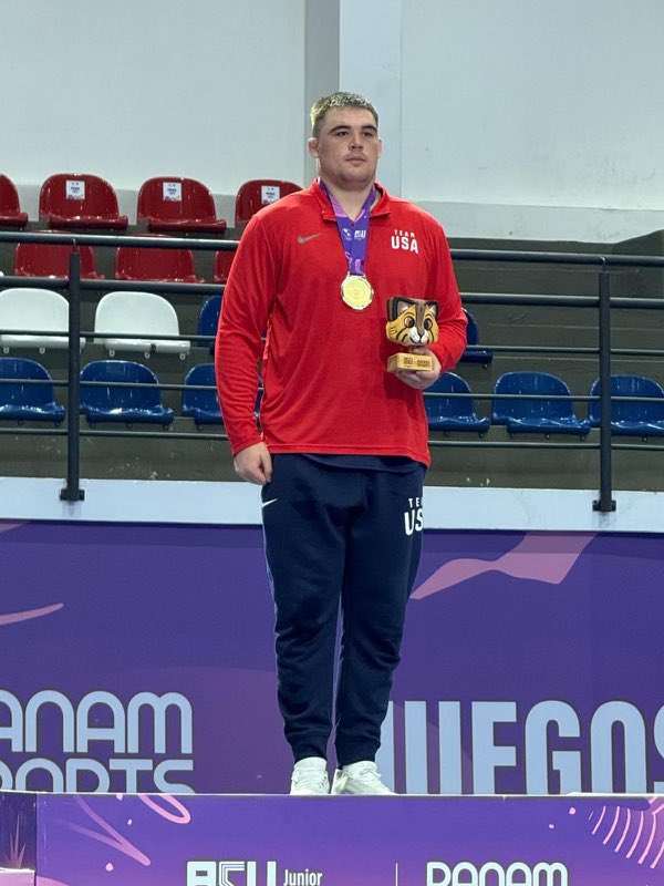 Congratulations to Lucas Stoddard on winning the Gold Medal at the U23 Pan-American Championships (125 kg) in Paraguay this weekend!

Additionally, Charlie Farmer took silver at 57 kgs.