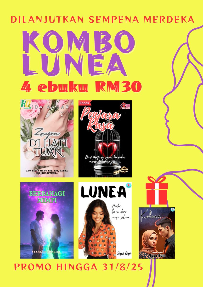 Kebetulan, ebuku ke-8 ni ada penambahan tempoh promosi sempena Merdeka kata geng projek.