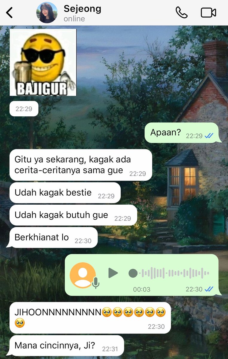 hoonieangel's tweet image. ❓ finally baikann seneng banget makasiii kaa:((, oh ya btww ada reaction ga ka dari ha—nbin sama se—jeong tntng mereka baikan? hihi👀
💬 Ada😁☝🏻 #zatalks tellonym.me/hoonieangel/an…