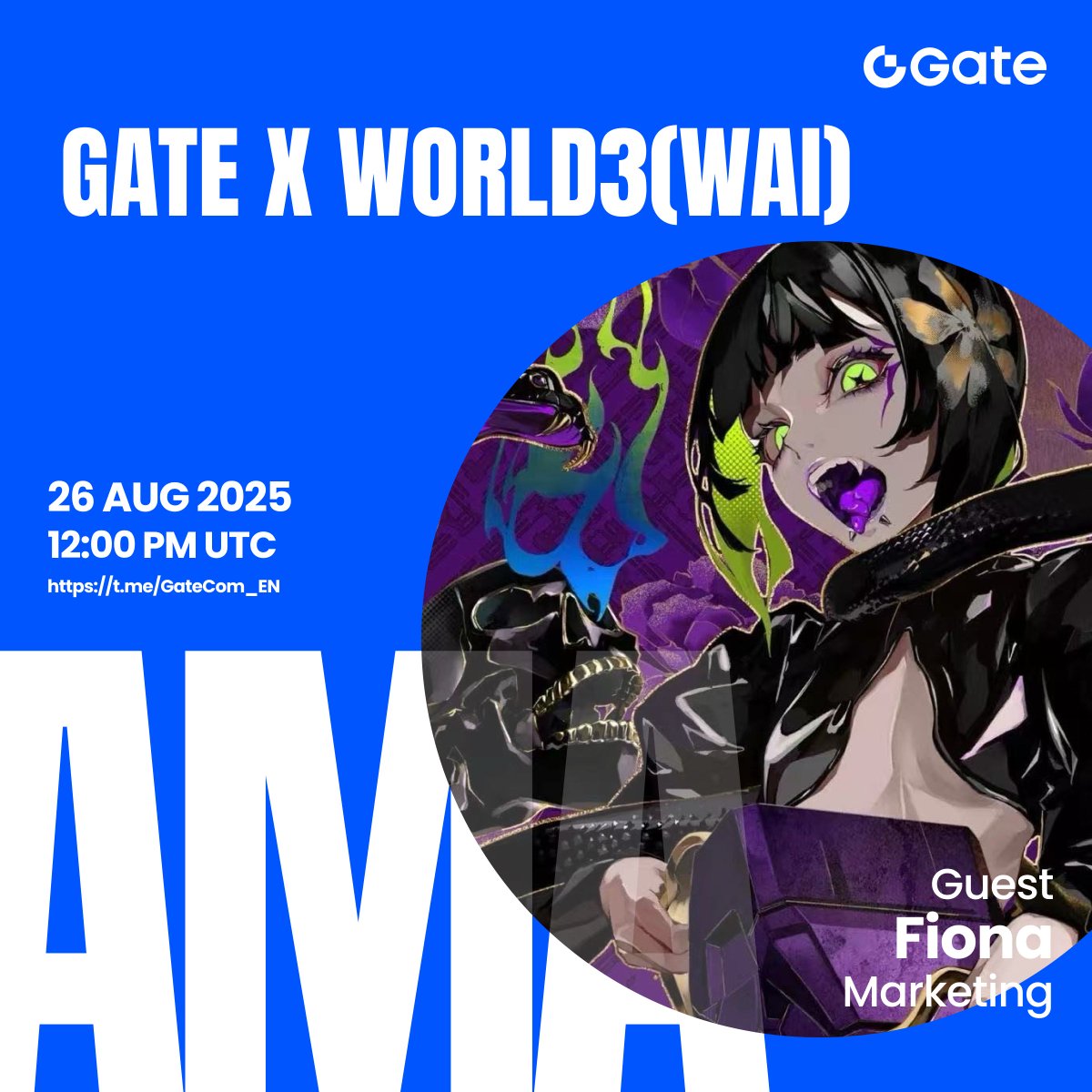 It's #AMA Time!
 
📢 Gate will host an AMA with <a href="/WORLD3_AI/">WORLD3</a>
 
Venue: t.me/GateCom_EN
Date: 12:00 PM, Aug 26 (UTC)

🎁 1500 WAI Airdrop Up for Grabs! 

👉️ Complete Gleam tasks to earn:gleam.io/TTGtf/gate-tex…