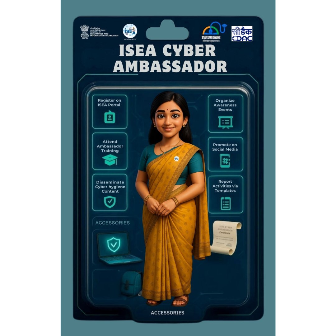 InfoSecAwa's tweet photo. Become a #CyberAmbassador today! 🌐
Lead the mission for a safer digital world.

🔗 Join now: https://t.co/E2iZ9cfiYf

#ISEAHero #CyberSecurity #StayCyberSafe #CyberAwareness #DigitalIndia #CyberGuard https://t.co/fGcS40qhZV