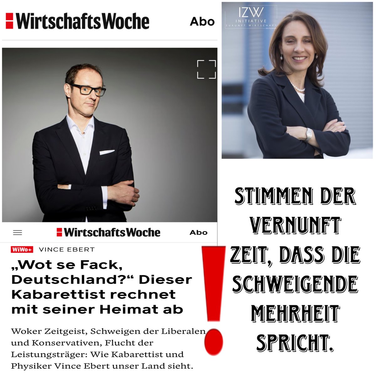 ❗️ 📢 Wot se Fack, Deutschland❓“
Physiker und Comedian Vince Ebert legt in seinem neuen Buch eine schonungslose Analyse vor:
 
📌 „Unter vier Augen sagen mir Politiker und CEOs etwas ganz anderes.“
 
📌 „Was ist los mit Deutschland? Was zum Teufel tun wir? Wir befinden uns nicht