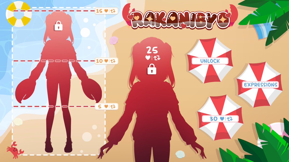 RAKANIBYO | CHUNIBYO VTUBER | MERCH DROP NOW OUT (@rakanibyo) on Twitter photo ⭐🦀🎩MODEL REVEAL TIME🎩🦀⭐
Hello #Vtubers & fellow chunibyos! I need your help!🙏🏻👀 I need your help to reveal me!🗣️ All I need you to do is..
❤️ Like
🔃 RT
And then I will be fully revealed! Reveal me before summer ends🏖️❣️
#Vtubers #Rakanibyo #ModelReveal
🎨: <a href="/MizuRamia/">Mizu Ramia 🪷🐍 Sleepy Snake (V-Chunky)</a> ⭐🦀🎩MODEL REVEAL TIME🎩🦀⭐
Hello #Vtubers & fellow chunibyos! I need your help!🙏🏻👀 I need your help to reveal me!🗣️ All I need you to do is..
❤️ Like
🔃 RT
And then I will be fully revealed! Reveal me before summer ends🏖️❣️
#Vtubers #Rakanibyo #ModelReveal
🎨: <a href="/MizuRamia/">Mizu Ramia 🪷🐍 Sleepy Snake (V-Chunky)</a>