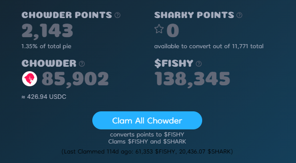 SnorkelCapital's tweet photo. Forgot to clam my @SharkyFi chowder for a bit.. https://t.co/TFVHcraTbo