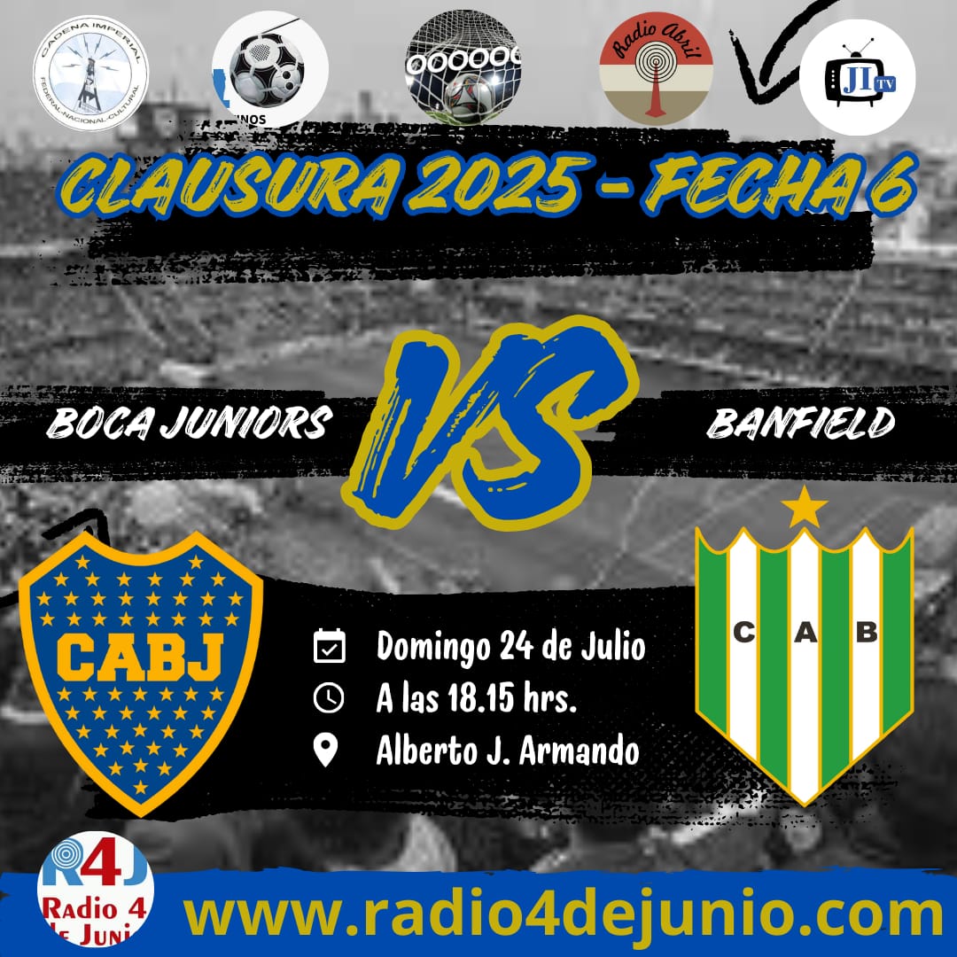 <a href="/BocaJrsOficial/">Boca Juniors</a> 🆚 <a href="/CAB_oficial/">Club A. Banfield</a> | TORNEOS DE LIGA, COPAS NACIONALES Y FÚTBOL DE ASCENSO. ✍🏻 <a href="/MAReverdito/">Mariano A. Reverdito</a>.
paginaboquense.blogspot.com/2025/08/boca-j…