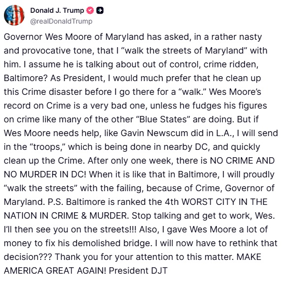 Donald J. Trump Truth Social 08.24.25 10:12 AM EST