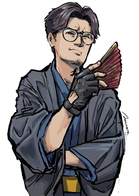 和装お似合いでテンション上がった殴り描きです。 #3nsart