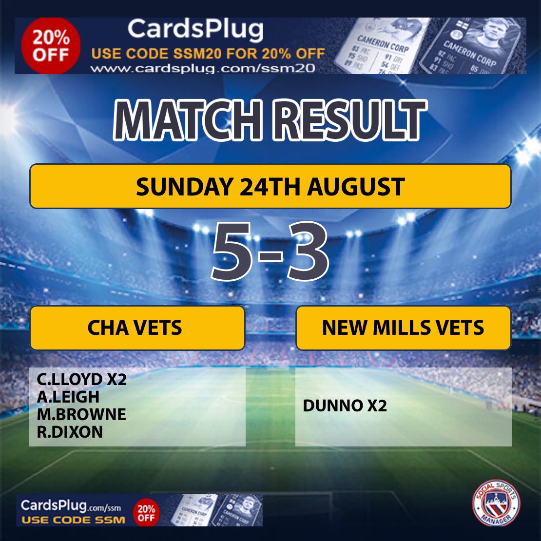 Cheadle Hulme Albion Vets F.C tweet media