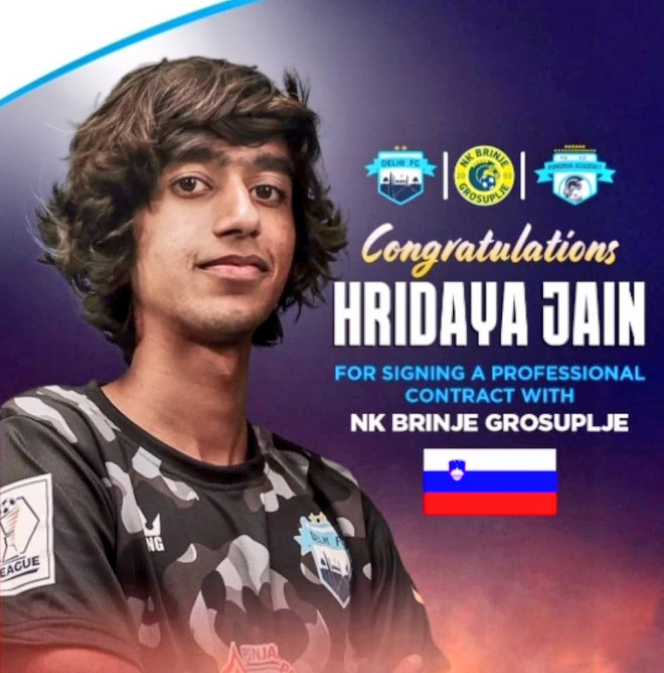 🇮🇳 🇸🇮 | Indian winger Hridaya Jain has signed for Slovenian Club NK Brinje Grosuplje.

The 19 year-old was awarded as the 'Best Emerging Player' in the recently concluded #ILeague season - one of the most talented youngsters in India right now!

BIG NEWS FOR #IndianFootball 🔥