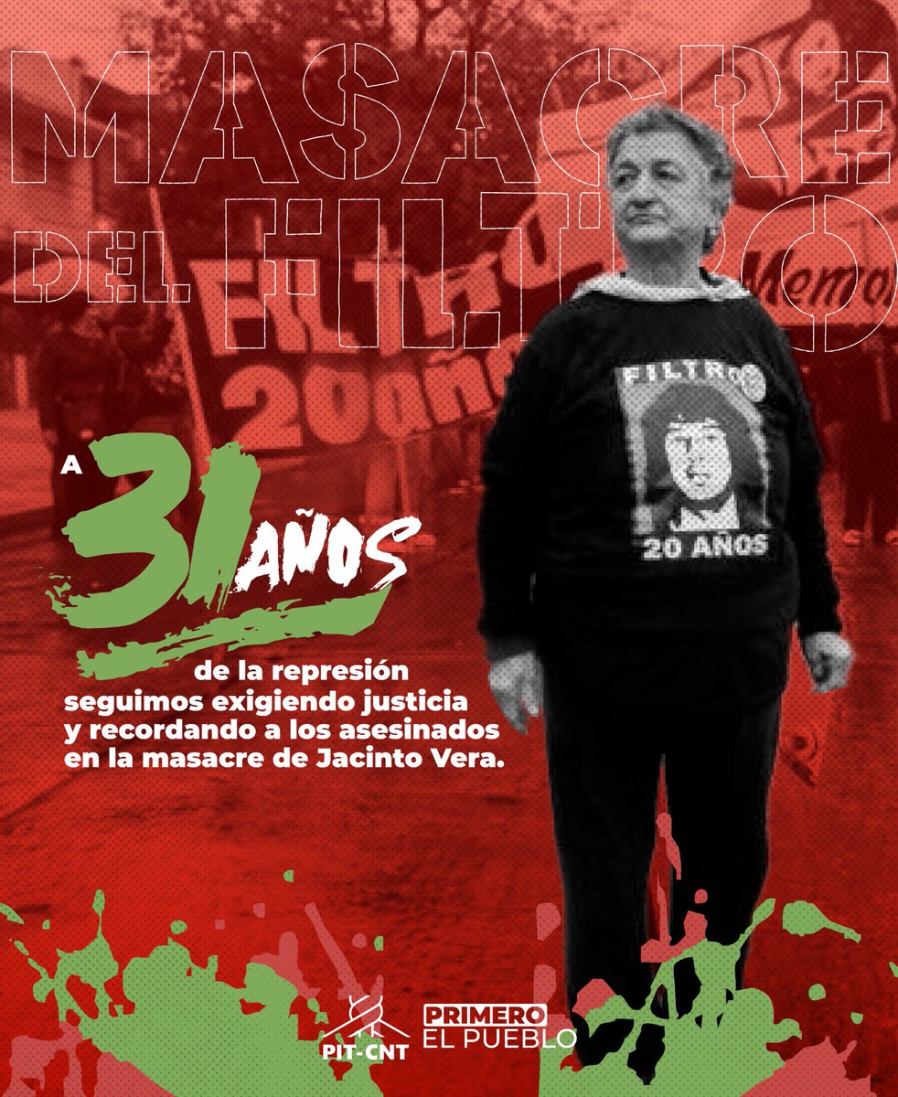 A 31 años de la represión seguimos exigiendo justicia y recordando a los asesinados en la masacre de Jacinto Vera.