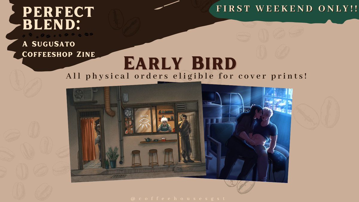 ☕ EARLY BIRD - LAST DAY ☕ 

Don't miss your chance to get these gorgeous prints!

All physical bundle orders purchased before the end of the day August 24th (11:59pm EST) will include prints of Perfect Blend's SFW &amp; NSFW covers! 

SFW cover by <a href="/jojowolist/">Jojowolist🌙🩸</a>
NSFW cover by @NoICY_