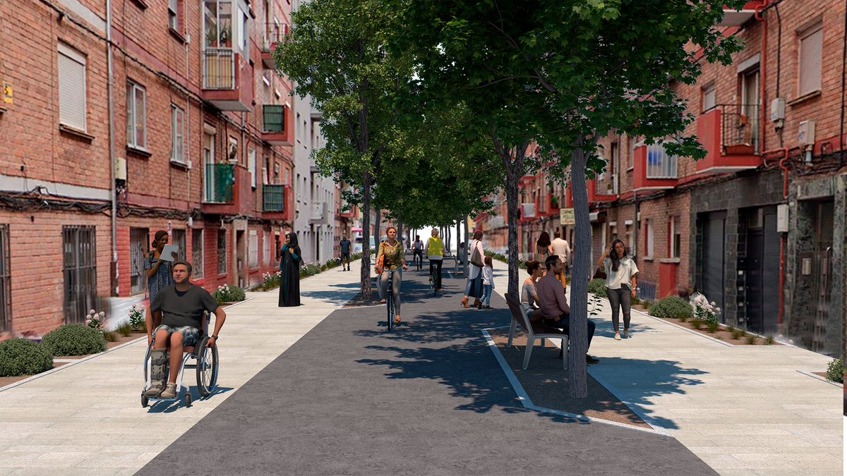 Si en esta calle, sólo se mueven personas (no hay garajes ni comercios), ¿por qué se diseña anti-personas?

Yo propongo cambiarlo. Otro modelo de ciudad es posible, solo hace falta voluntad.