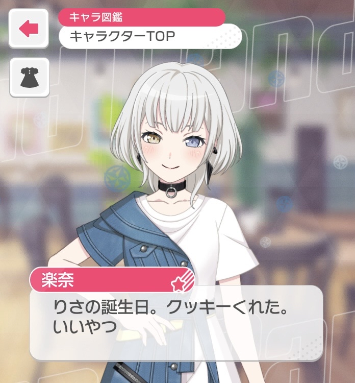 LAYER: Today is Lisa-san’s birthday. I’ll invite her out somewhere next time!
Raana: It’s Lisa’s birthday. She gave me a cookie. She’s a good person.