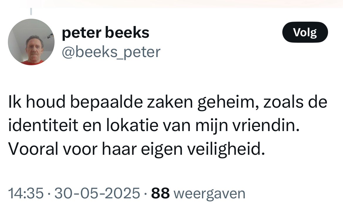 Peter heeft een nogal rijke fantasie. Een vierluikje. #femicide