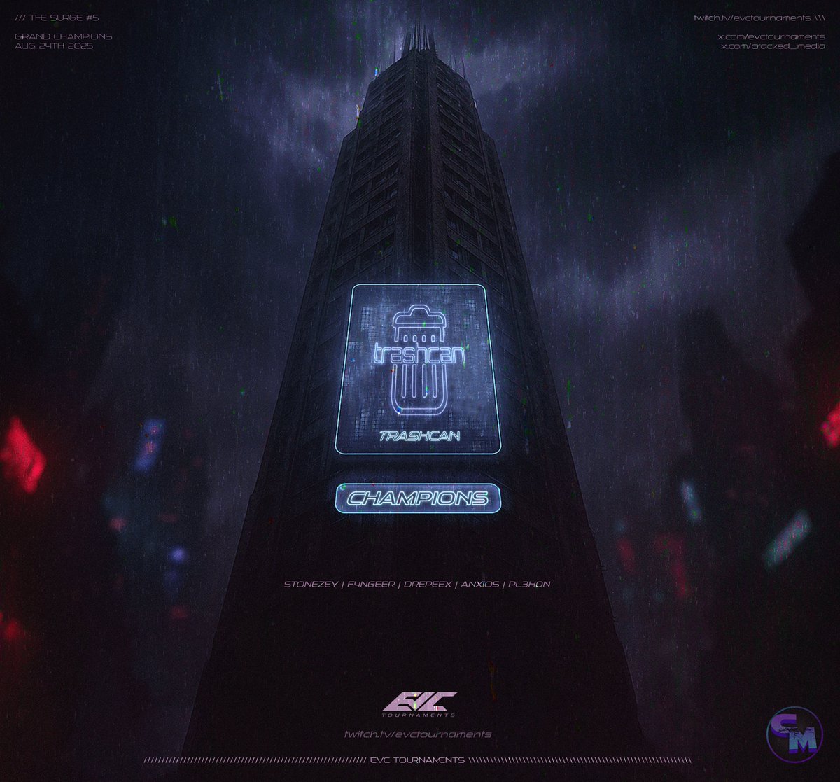 EVC (@evctournaments) on Twitter photo 🏆 AND WE HAVE YOUR CHAMPIONS 🏆
Huge congratulations to #Trashcan in winning The Surge #5!!
<a href="/f4ngeervl/">KC f4ngeer 西索</a>
<a href="/drepeex1769/">drepeex</a>
<a href="/stonezyyyy/">givenchybag2009</a>
<a href="/Anxios2/">Anxios</a>
<a href="/NoHelpvl/">Женя</a>
Well played to <a href="/BoarsVLR/">BoarsVLR</a> for finishing as runner ups for this event!
See you all for The Surge #6 in a couple weeks time. 🏆 AND WE HAVE YOUR CHAMPIONS 🏆
Huge congratulations to #Trashcan in winning The Surge #5!!
<a href="/f4ngeervl/">KC f4ngeer 西索</a>
<a href="/drepeex1769/">drepeex</a>
<a href="/stonezyyyy/">givenchybag2009</a>
<a href="/Anxios2/">Anxios</a>
<a href="/NoHelpvl/">Женя</a>
Well played to <a href="/BoarsVLR/">BoarsVLR</a> for finishing as runner ups for this event!
See you all for The Surge #6 in a couple weeks time.