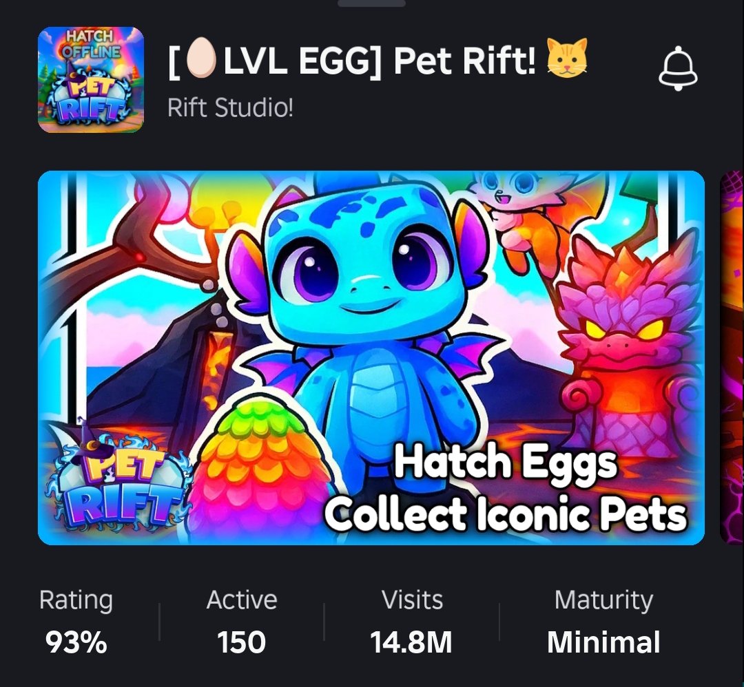 Most pet sim games after 3 months: 💀⚰️
Us after almost 3 years and a rework: ☀️😎
We don't take our community for granted. We cherish them 💙

Join Pet Rift now :)

roblox.com/share?code=9b6…