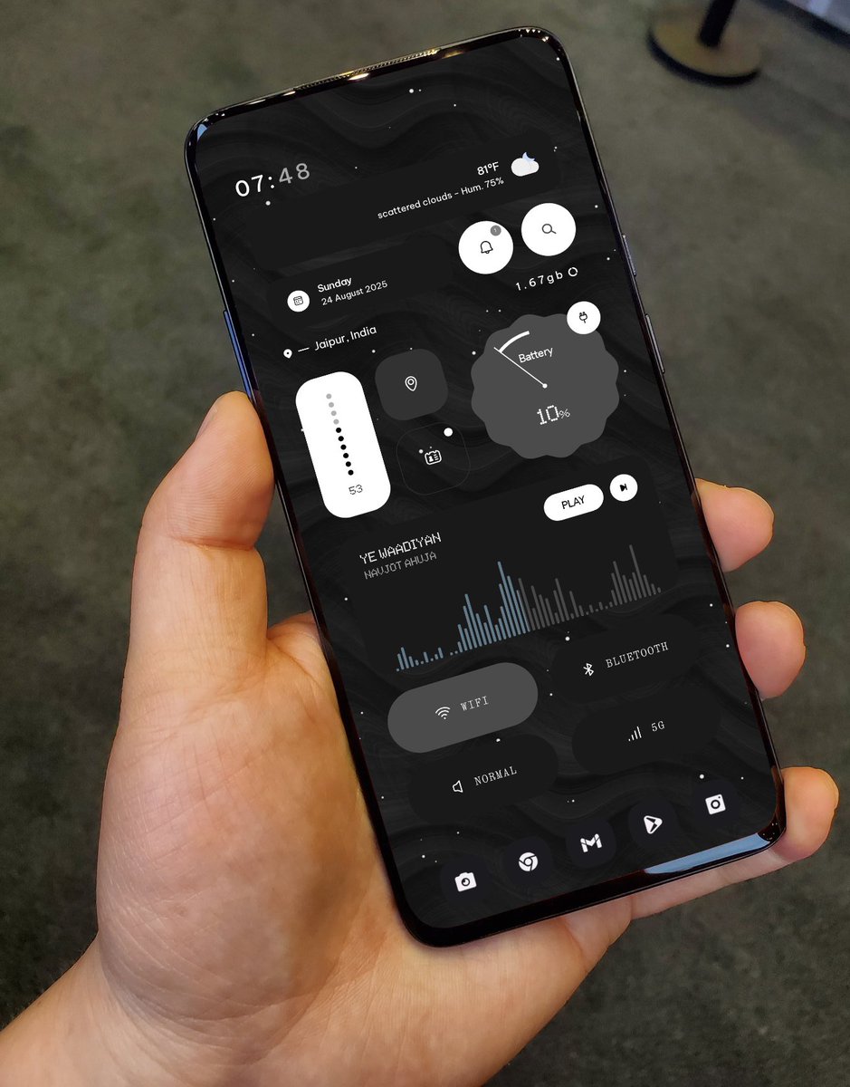 Setup today 🖤

Widgets used - ThinkPro KWGT (bit.ly/ThinkProkwgt)
Icons - <a href="/justnewdesigns/">JustNewDesigns</a>