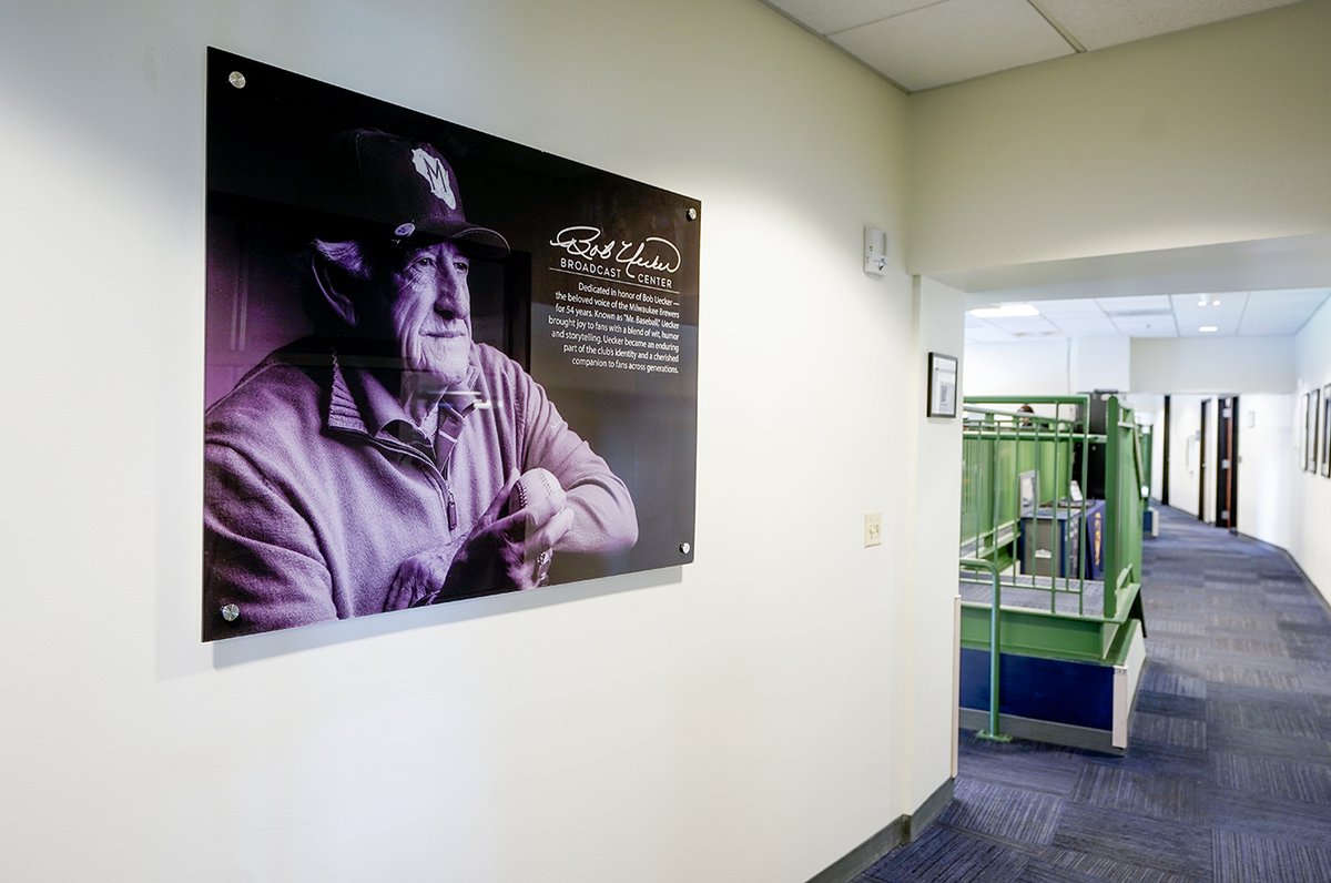 Brewers's tweet image. Ueck’s “home away from home" 💙

Today, we've renamed our broadcast wing -- the “Bob Uecker Broadcast Center” -- a new reminder of the dedication, passion and humor that Ueck imparted on the Club