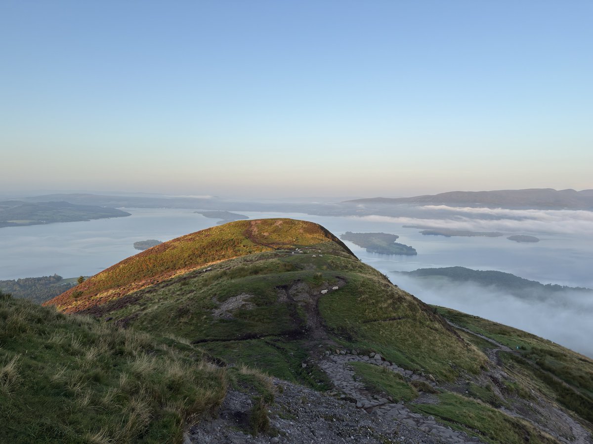 Sunrise walk up Conic Hill, Scotland ☀️