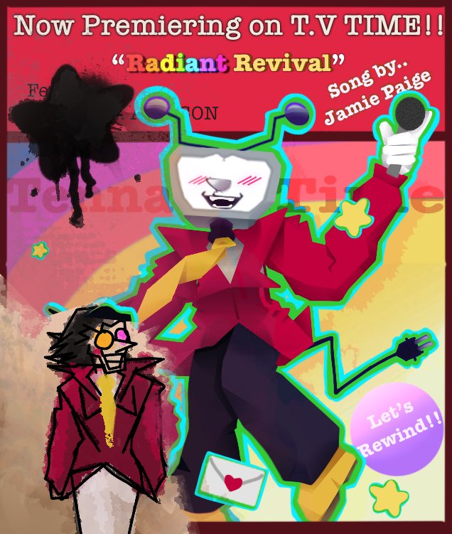 TennaT1me's tweet photo. First post Spamtenna artwork! Yes I came over from tumblr if youve seen me before (: #Spamtenna #spamton #tennadeltarune #tenna #Deltarune inspired by the song radiant revival https://t.co/wh94jepKGL