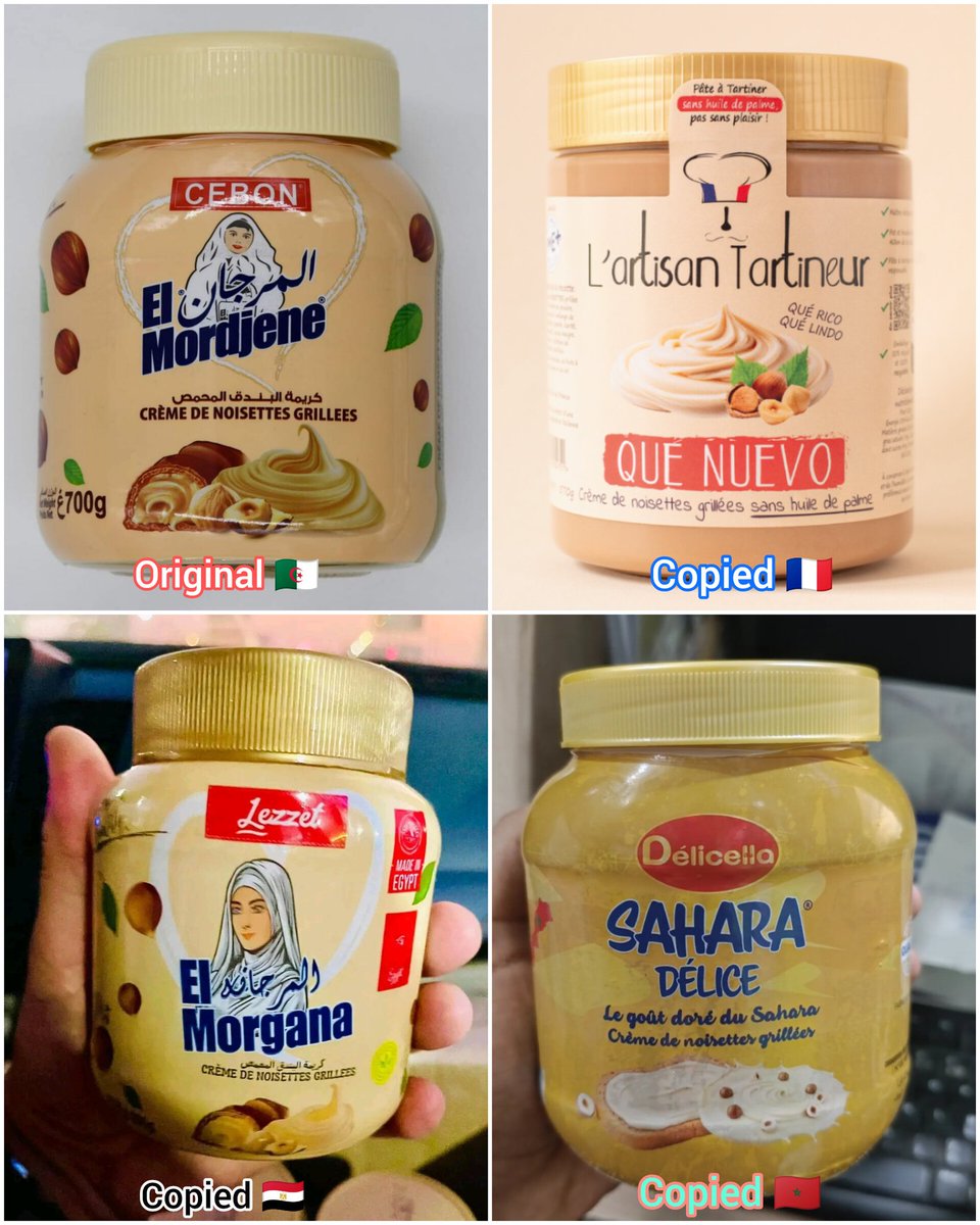 Algerian "El Mordjene" that spread throughout the world and how others copied it in France, Morocco and Egypt.

We want to be Algerians 😭