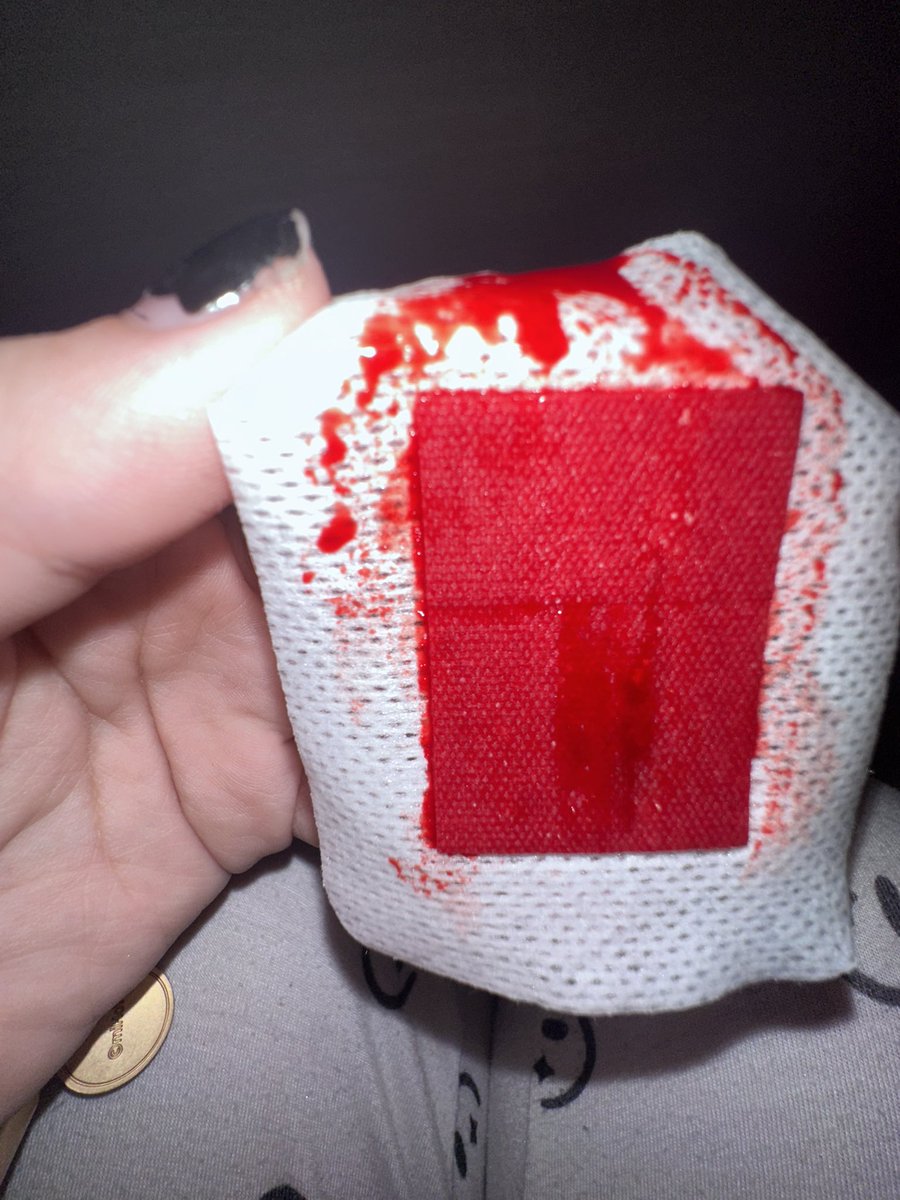 the whole bandaid is red omfg