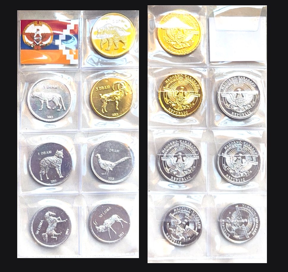 Artsakhi Coins from 2013.
I hope that one day soon Artsakh will be free and will have its own currency.