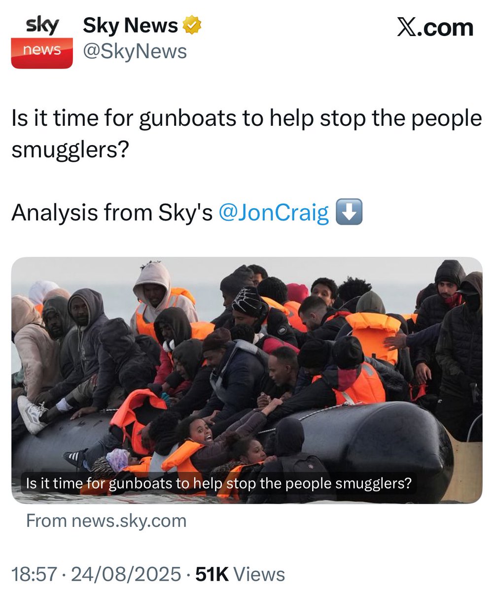 Why not go the whole hog and call for people to be machine-gunned in the Channel ... after all, you're only an Ofcom regulated public service broadcaster?