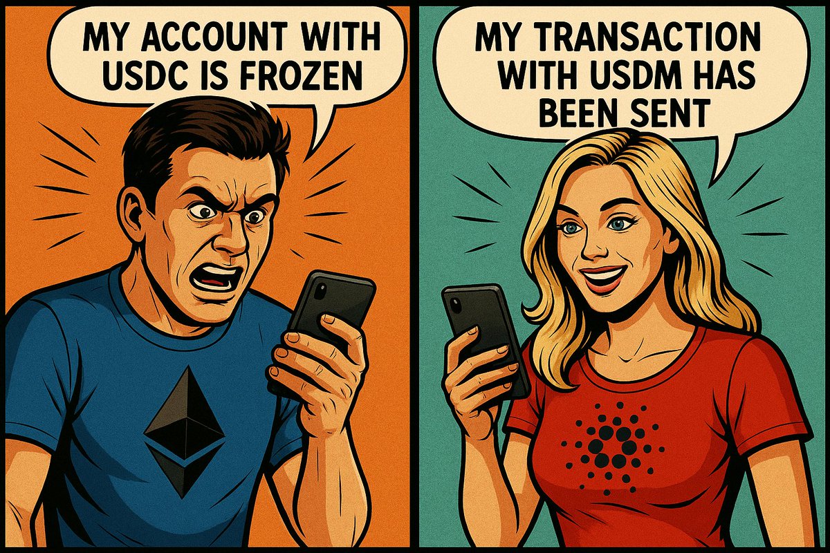 ADA transactions can’t be blocked, and UTxOs can’t be frozen. Same goes for all Cardano assets, even stablecoins. 

Satoshi made it clear: removing intermediaries is the path to true financial freedom.