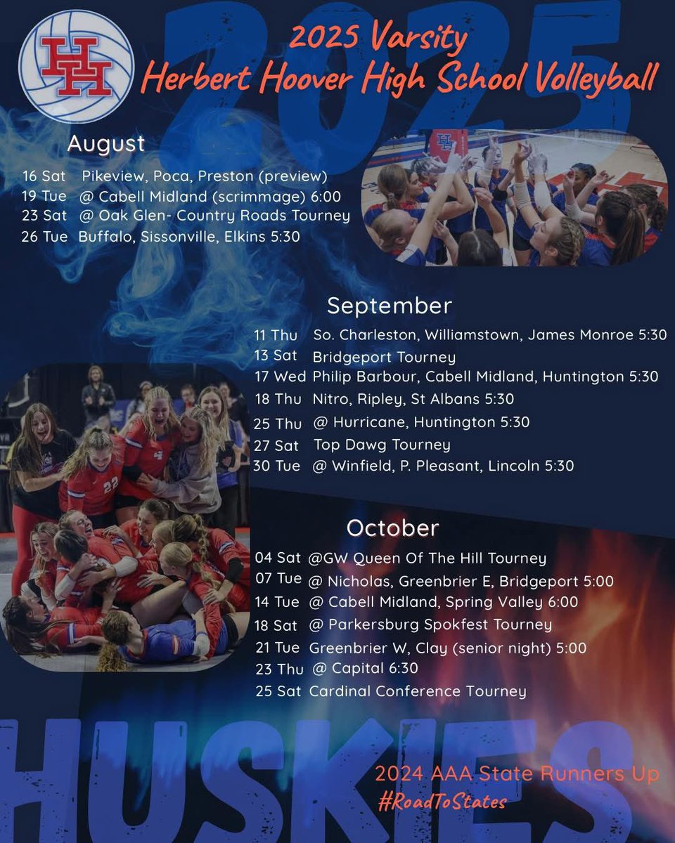 Herbert Hoover Volleyball (WV) tweet media