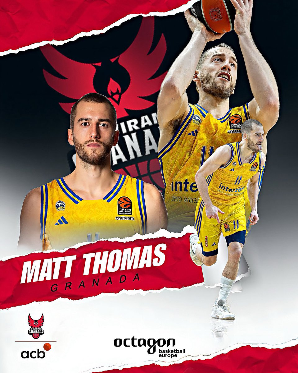 Star talent is back in <a href="/ACBCOM/">Liga Endesa</a> for everybody to enjoy the beautiful city of Granada and his <a href="/CoviranGranada/">Coviran Granada</a> club. <a href="/Theiceman_21/">Matthew W. Thomas</a> is one of the most legendary members of our <a href="/OctagonBballEU/">Octagon Basketball Europe</a> family and his low <a href="/EuroLeague/">EuroLeague</a> buyout makes this deal great for all parts. #octagonfamily