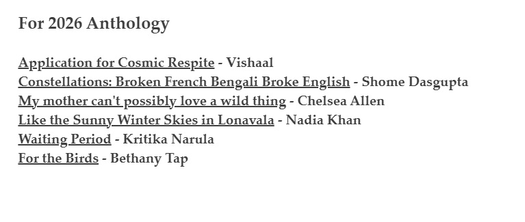 Ghudsavar is proud to nominate the following poems for Best of the Net Anthology 2026 from its Issues 4-6.

You can read the nominated poems through the following link: ghudsavar.com/best-of-the-ne… 

#WritingCommunity #poetrycommunity #poetrylovers #litmag #BestOfTheNet
