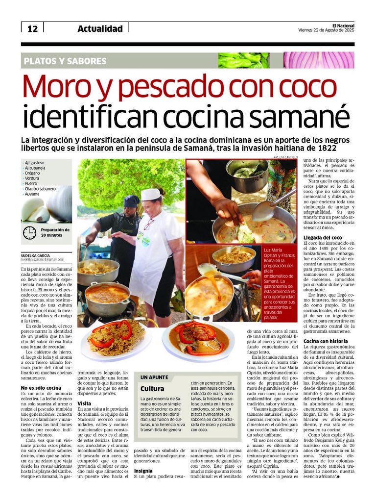 Ruta Gastronómica de Samaná: el sabor del coco identifica la historia de un pueblo 🥥 🌴 🐟 🍚 

Conoce la gastronomía samanense aquí ow.ly/gEvM50WL2Q3 

#Samaná #PescadoConCoco #MoroConCoco #Coco