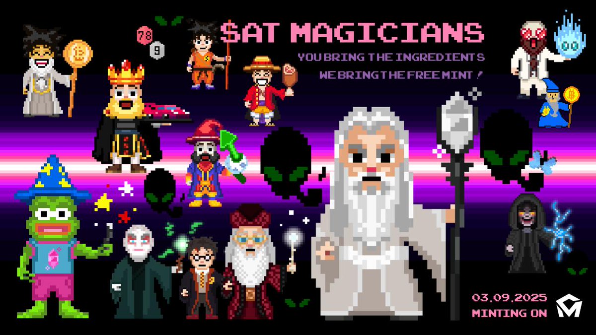 The Aliens (PipeAliens) (@pipealiens) on Twitter photo We’ve secured WL spots from <a href="/const_quary/">quary.sats</a> for Sat Magicians – pixel-art wizards on rare sats.
A strong collab inside the rare sats ecosystem! 👽✨🧙
For PipeAliens holders: GTD and FCFS spots available in the raffle on Discord. We’ve secured WL spots from <a href="/const_quary/">quary.sats</a> for Sat Magicians – pixel-art wizards on rare sats.
A strong collab inside the rare sats ecosystem! 👽✨🧙
For PipeAliens holders: GTD and FCFS spots available in the raffle on Discord.