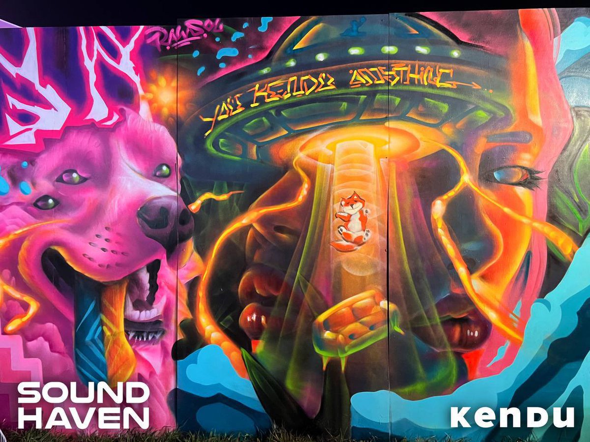 Kendu (@kenduinu) on Twitter photo It's safe to say that <a href="/stayseaart/">stayseaart 🦊🪖</a> and the <a href="/KenduSTREET/">KenduSTREET 🦊🪖</a> team create the best murals in the crypto space. Below is the Sound Haven festival one. 🛸👽🦊
All voluntary, all from within the community.
Take note of projects that attract creatives.
The ticker is $KENDU. It's safe to say that <a href="/stayseaart/">stayseaart 🦊🪖</a> and the <a href="/KenduSTREET/">KenduSTREET 🦊🪖</a> team create the best murals in the crypto space. Below is the Sound Haven festival one. 🛸👽🦊
All voluntary, all from within the community.
Take note of projects that attract creatives.
The ticker is $KENDU.