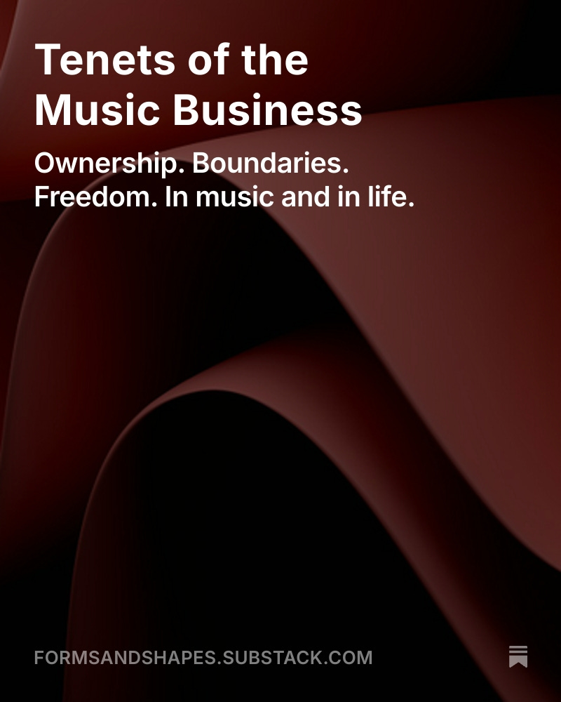 Ahead of keynote at <a href="/popkulturberlin/">Pop-Kultur Berlin</a> 

I’ve published a piece that gathers threads of the past 2 years of writing into one larger theme: the #tenets of the #music #business 

with some humility and quiet excitement -- sharing it in full (below)

formsandshapes.substack.com/p/tenets-of-th…