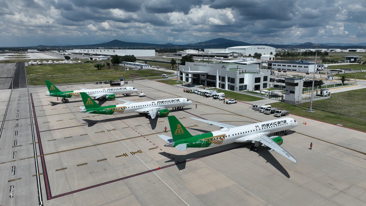 Claudia Sheinbaum Pardo (@claudiashein) on Twitter photo En el AIFA, <a href="/MexicanaVuela_/">Mexicana Vuela</a> recibió el tercer avión Embraer E195-E2, que forma parte de las 20 aeronaves previstas en el plan estratégico de la aerolínea del pueblo de México. Los compromisos se cumplen. En el AIFA, <a href="/MexicanaVuela_/">Mexicana Vuela</a> recibió el tercer avión Embraer E195-E2, que forma parte de las 20 aeronaves previstas en el plan estratégico de la aerolínea del pueblo de México. Los compromisos se cumplen.