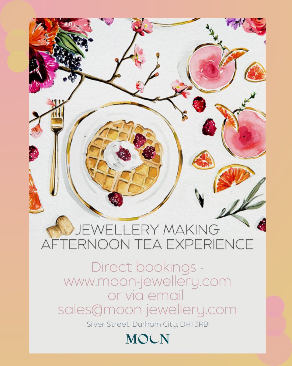 Moon Jewellery (@moonjewellery) on Twitter photo New dates just dropped! ✨
Make a beautiful piece of jewellery, then indulge in a delicious afternoon tea.
👉 Book via email sales@moon-jewellery.com or DM.
⚠️ Our website’s currently down.
#JewelleryMaking #AfternoonTea #MakeYourOwnJewellery #UKWorkshops #Durham New dates just dropped! ✨
Make a beautiful piece of jewellery, then indulge in a delicious afternoon tea.
👉 Book via email sales@moon-jewellery.com or DM.
⚠️ Our website’s currently down.
#JewelleryMaking #AfternoonTea #MakeYourOwnJewellery #UKWorkshops #Durham