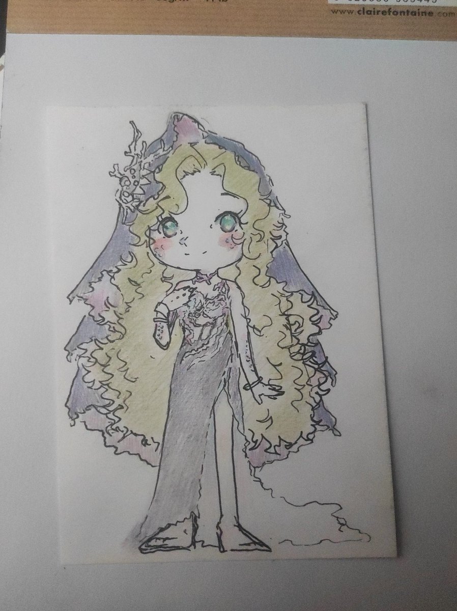 Cuando la acabe la pegaré en el cuaderno :)
PD: Los pies me han quedado patata lo se
#Reverse1999 #Vila