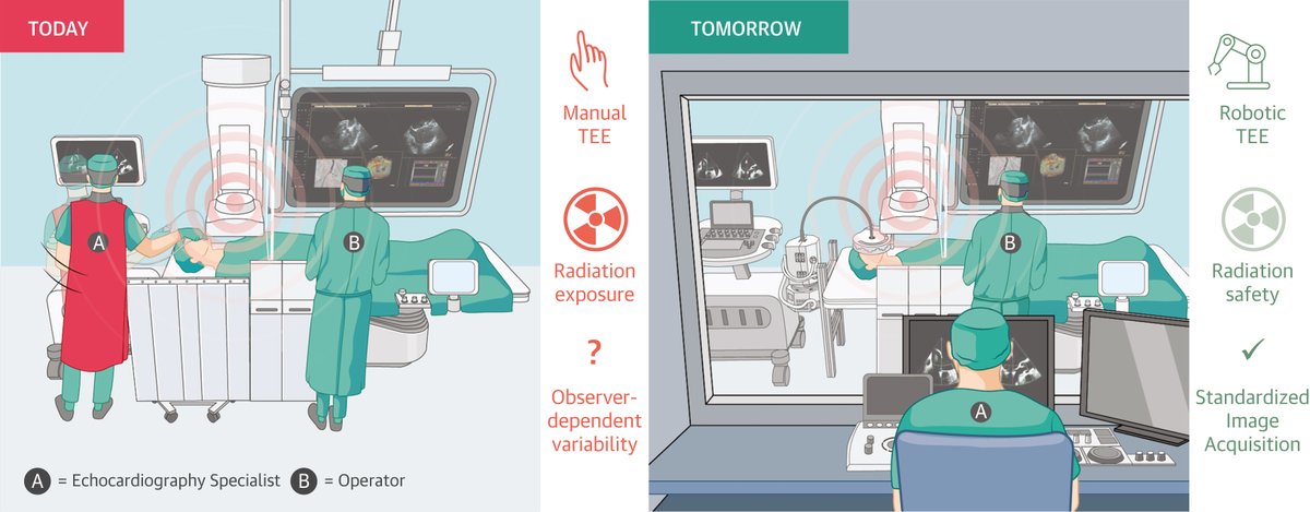 #JACCIMG first-in-human study: precision remote-controlled #echofirst TEE probe navigation via a novel robotic system; potential to improve safety and reduce provider radiation during #StructuralHeart interventions. jacc.org/doi/10.1016/j.…

#cvImaging <a href="/hahn_rt/">RTHahnMD</a>
