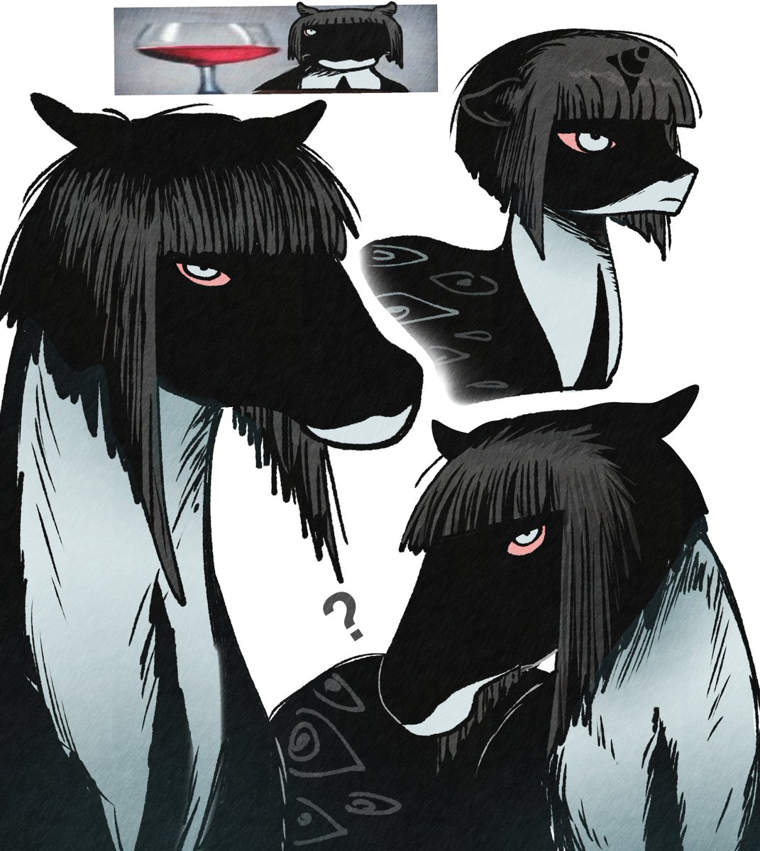 evil and intimidating horse